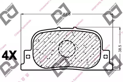 Комплект тормозных колодок DJ PARTS BP1139